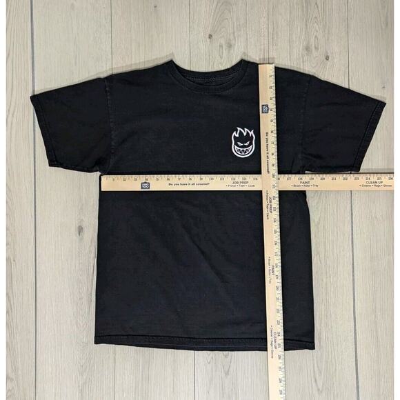Y2k Spitfire Wheels 3D Rare Spiral Graphic Print T Shirt Size M Black - Picture 4 of 5